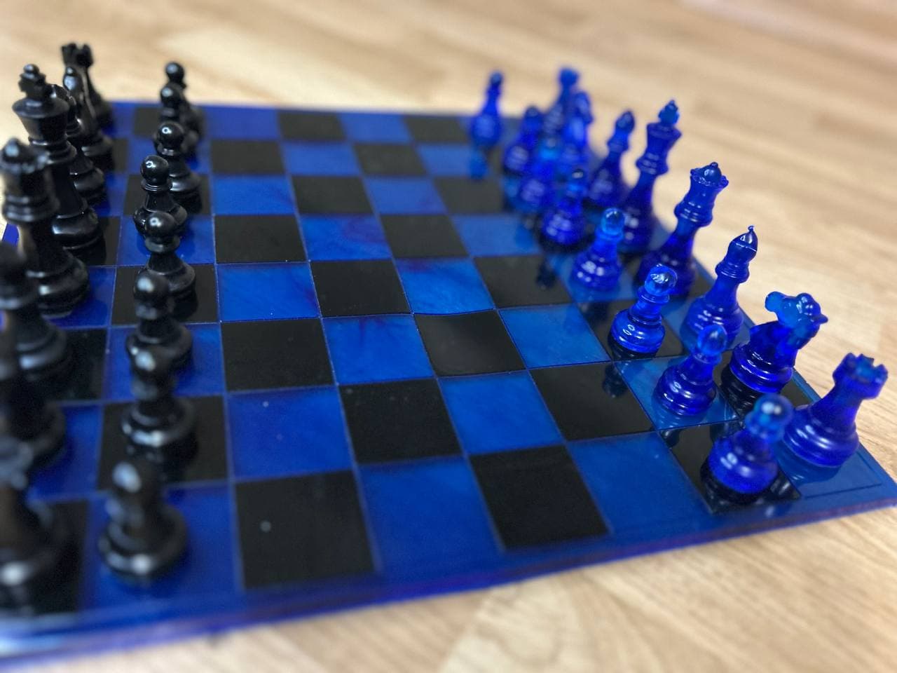 «Midnight blue» chess set