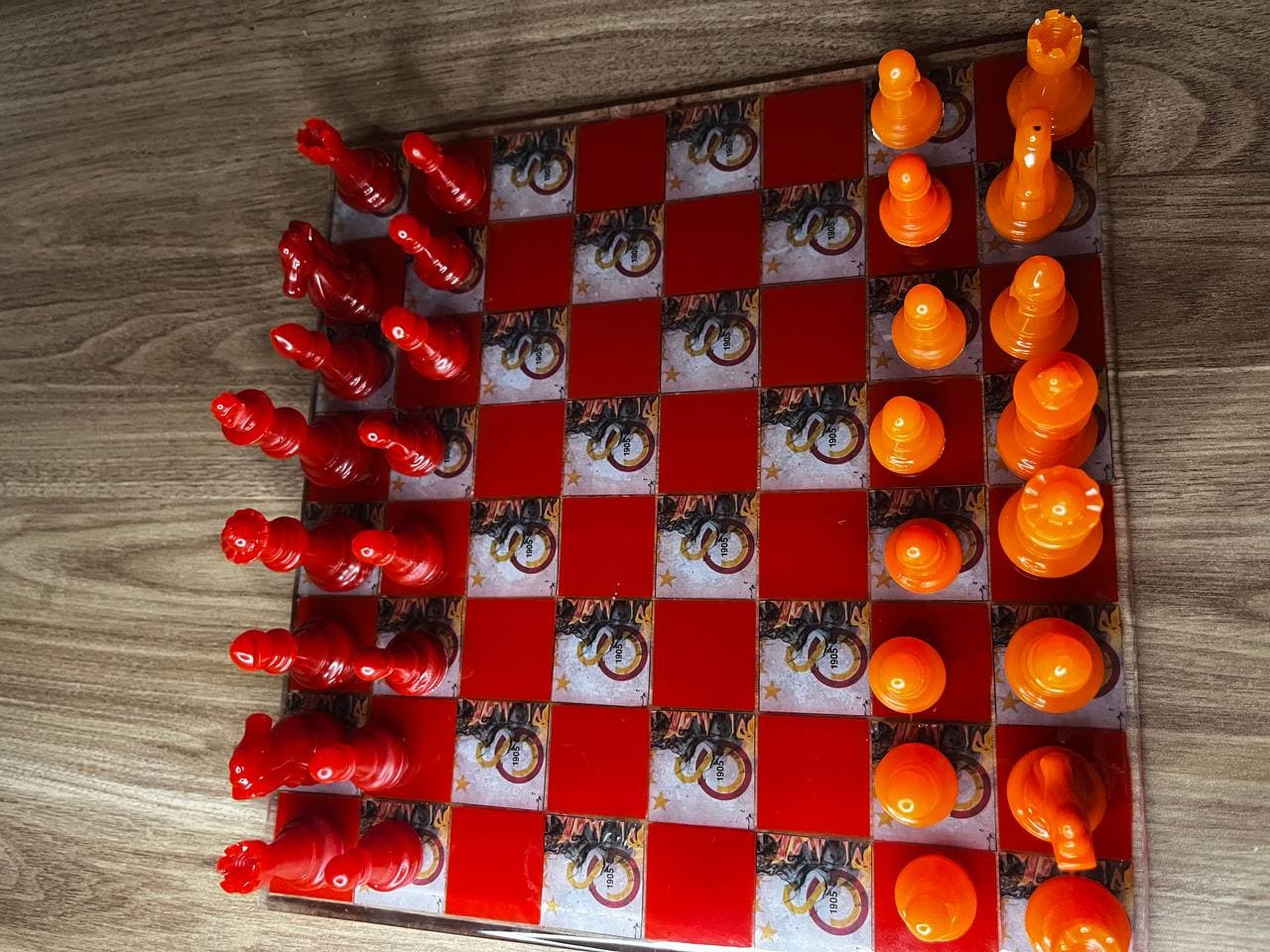 Club-themed chess set