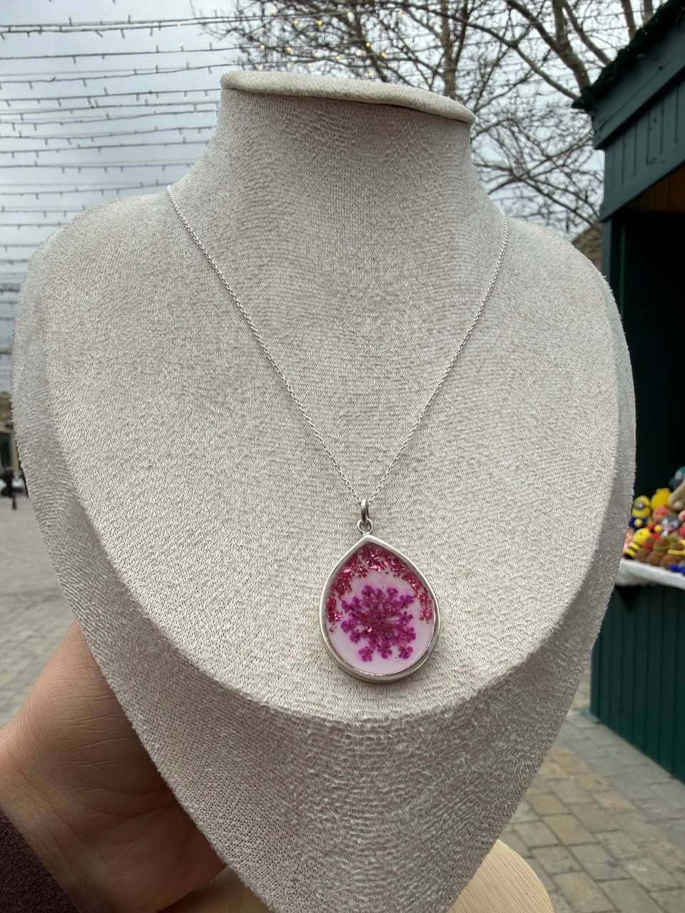 «Pink umbel» pendant